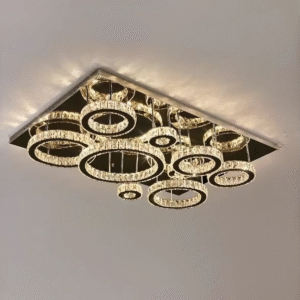 โคมไฟเพดานคริสตัล LED วงกลม
