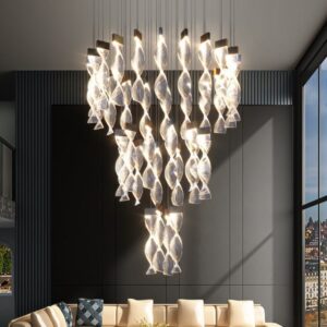 โคมไฟระย้าดูเพล็กซ์แผ่นเกลียว ไร้แกน PSL049