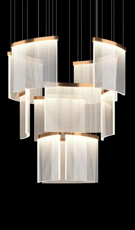 โคมไฟระย้าดูเพล็กซ์แผ่นสั้น PSL043 - Image 5