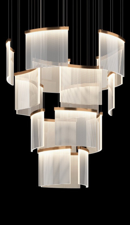 โคมไฟระย้าดูเพล็กซ์แผ่นสั้น PSL043 - Image 6