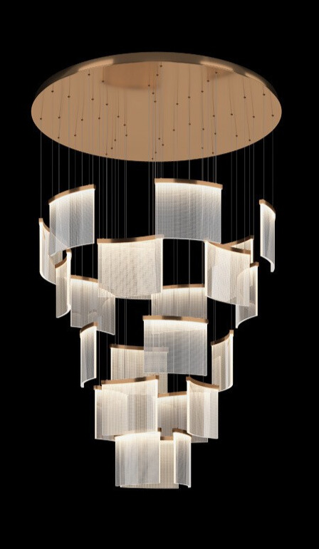 โคมไฟระย้าดูเพล็กซ์แผ่นสั้น PSL043 - Image 7