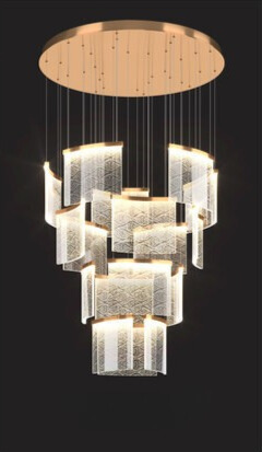 โคมไฟระย้าดูเพล็กซ์แผ่นสั้น PSL043 - Image 9