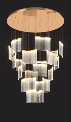 โคมไฟระย้าดูเพล็กซ์แผ่นสั้น PSL043 - Image 10