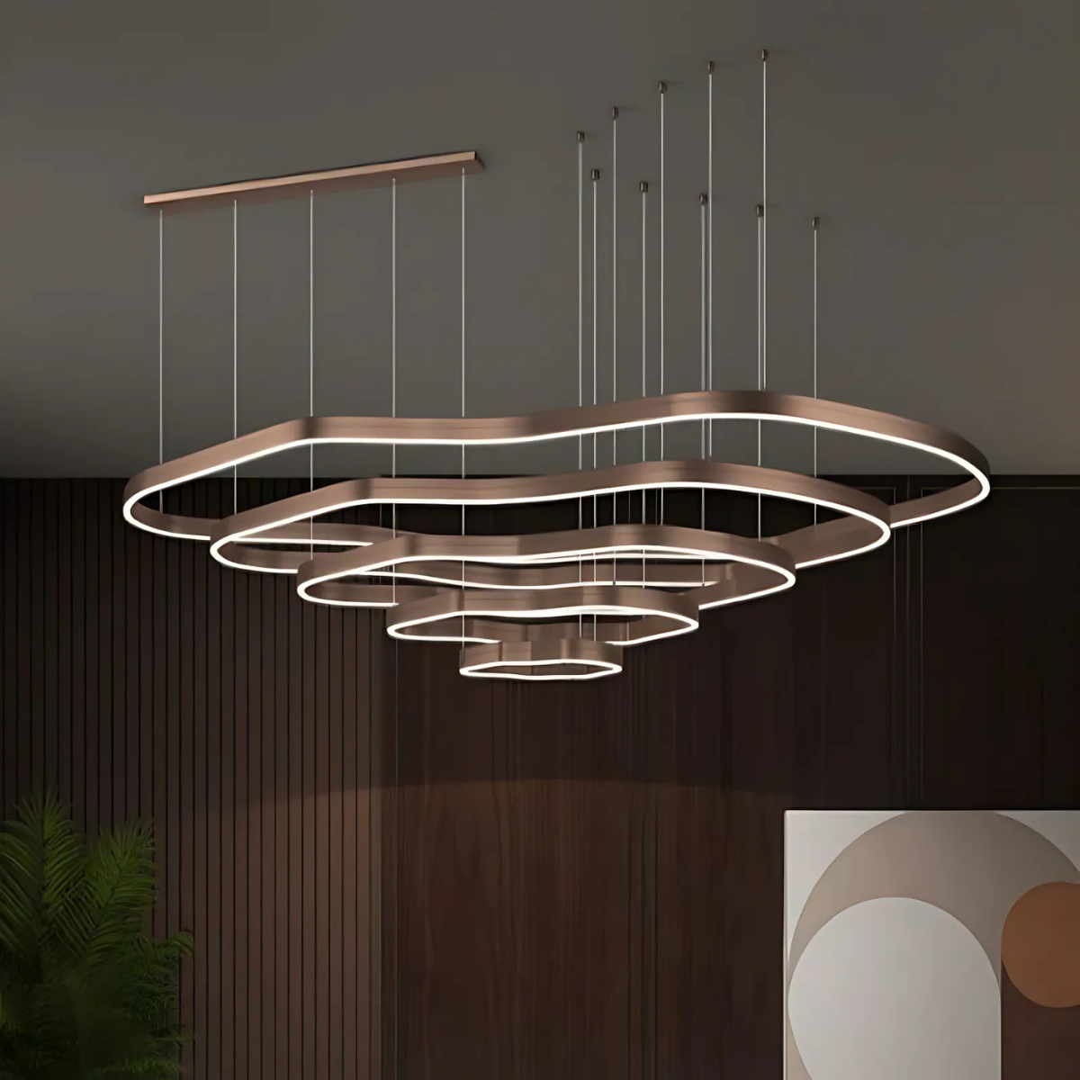 โคมไฟระย้าอลูมิเนียมดีไซน์หลายชั้น PSL030