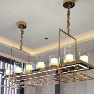 โคมไฟห้องนั่งเล่นคริสตัลกลวงแบบดูเพล็กซ์วิลล่า PLL030