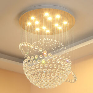 โคมไฟระย้าคริสตัลลูกบอลวงแหวน PSL060