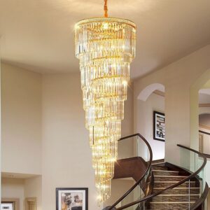 โคมไฟระย้าคริสตัลสีทอง PSL066