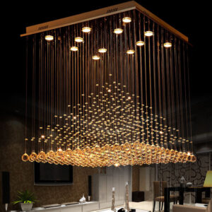 โคมไฟระย้าคริสตัลแขวนทรงพีระมิด PSL059