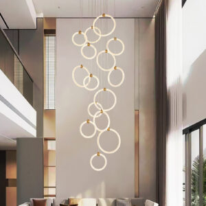 โคมไฟระย้าทรงห่วงกลวงขนาดใหญ่ PSL052