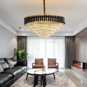 โคมไฟระย้าคริสตัลทรงเทียนกลม PLL038